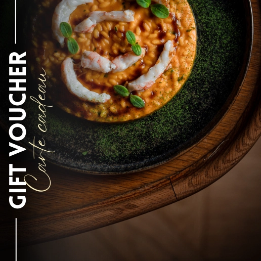E-Carte Cadeau – Menu Trois Plats – 1 Personne
