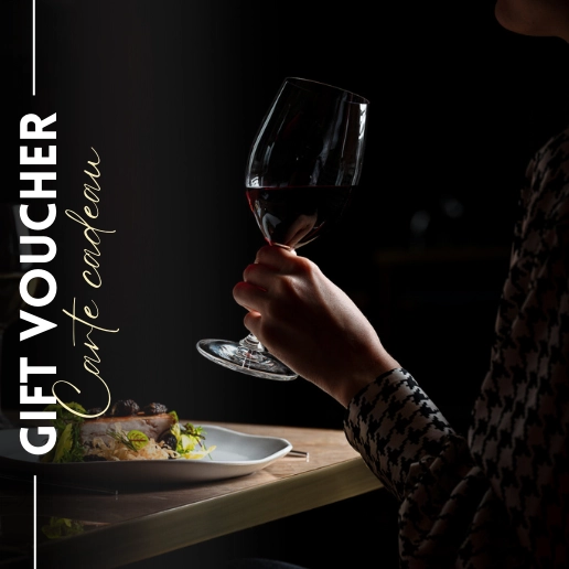 E-Gift voucher - Two course Menu & 1 glass of wine - 1 person