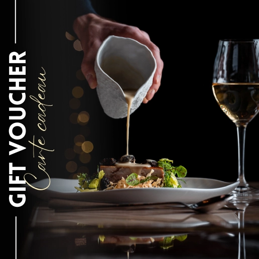 E-Gift voucher - Three course Menu & 1 glass of wine - 1 person