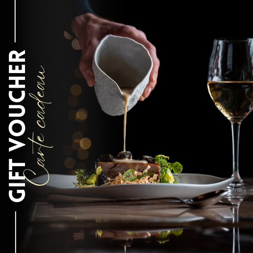 E-Carte Cadeau – Menu Trois Plats & 1 Verre de Vin – 1 Personne