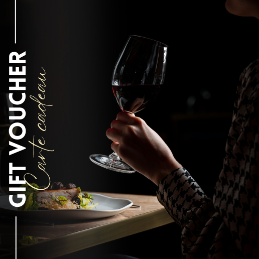 E-Carte Cadeau – Menu 2 Plats & 1 Verre de Vin – 1 Personne