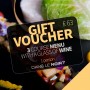 E-Gift voucher - Three course Menu & 1 glass of wine - 1 person
